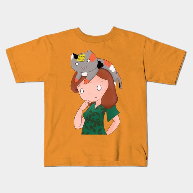 "I've got my thinking cat on." Kids T-Shirt by starsinjars